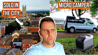 THIS WAS CLOSE! URBAN STEALTH Van Camping In The City & Testing The EcoFlow Wave 2 Portable AC