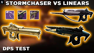 STORMCHASER VS LINEAR FUSION RIFLES DPS COMPARISON | Duality Dungeon Linear Fusion Rifle | Destiny 2