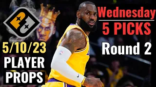 PRIZEPICKS NBA 5/10/23 WEDNESDAY CORE PLAYER PROPS ROUND 2!