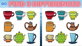 Find 3 Differences in 90 Seconds | 3 Games | Exercise Your Brain | Video 382