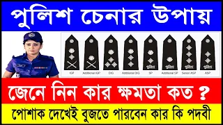 #Rank দেখে পুলিশ চেনার উপায় ও Rank অনুযায়ী কার কি কাজ 🔥Rank of Bangladesh Police🔥