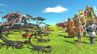 Beetle War - Beetle of Evolution VS Achilles Team - Animal Revolt Battle Simulator