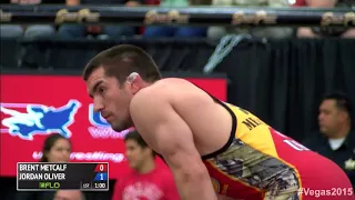 Brent Metcalf Beats Jordan Oliver at the US Open