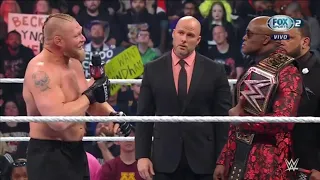 Brock Lesnar confronta y reta a Bobby Lashley después de Royal Rumble - WWE Raw 31/01/2022 (Español)