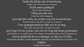 Fæder Ure - The Lord's Prayer in Old English