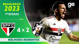 SÃO PAULO 4 X 2 VASCO | MELHORES MOMENTOS | 7ª RODADA BRASILEIRÃO 2023 | ge.globo