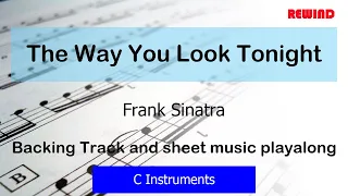 The Way You Look Tonight Flute Violin Backing Track and Sheet Music