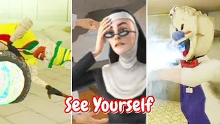 How To See Yourself | Smiling X Corp 2 Vs Evil Nun 2 Vs Ice Scream 3