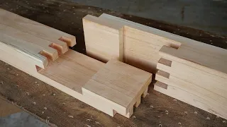 Extreme Japanese Woodworking Technique that Combines Two Methods Of Cutting Joints