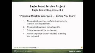 The Eagle Scout Service Project 17 min)
