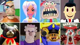 TEAMWORK MARIO OBBY VS SONIC Scary Obby In Lego Barry Prison, Team Evil Karen, Grandma, Vampire Bear