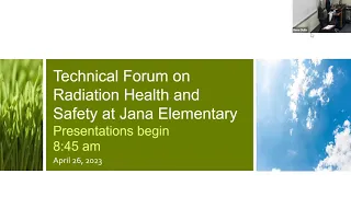 Technical Forum on Radiation Health and Safety at Jana Elementary