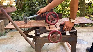 Restore Mini Square Mortise Machine For Carpentry Workshop // Skill To Restore Rusty Machine