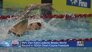 Maryland's Katie Ledecky obliterates short-course 1500m freestyle world record