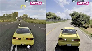 Forza Horizon 5 vs 4 gameplay and engine sounds comparison Honda Integra Type R - 4K 60FPS