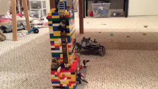 Slow motion Lego plane crash 2