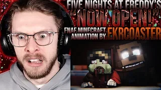 Vapor Reacts #1058 | FNAF VR MINECRAFT ANIMATION "Now Open!" by Ekrcoaster REACTION!!