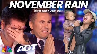 Golden Buzzer: Filipino makes the judges cry when Strange Baby sings along to the November Rain song