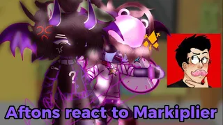 ✨Afton family reacts to Markiplier part 1/old trend?/fnaf/aftons/gacha/✨