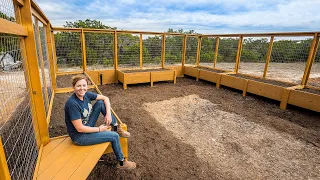 Enclosed Walk In Garden with Raised Beds