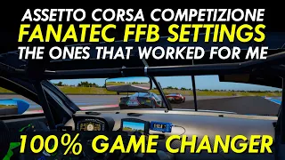 My Fanatec FFB Config Has Transformed Assetto Corsa Competizione for Me! Driveable, Stable and FUN