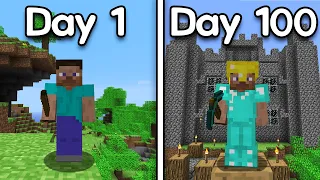 I Spent 100 Days in Nostalgic Minecraft