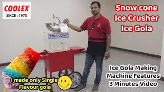 ICE CRUSHER Machine to make Ice Gola & used commercially for bars, Restaurants,Attractive in INDIA