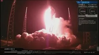 SpaceX satellite launch succeeds, but rocket crash lands