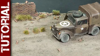 Tutorial: How to build a terrain base for your WW1 or WW2 diorama (1/35 scale model)