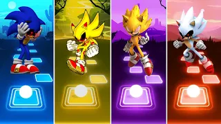 Sonic Exe 🆚 Super Sonic Exe 🆚 Fleetway Super Sonic 🆚 Hyper Sonic Exe. || Tiles hop Gameplay 🎯