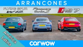 Bentley Fying Spur vs Audi RS7 vs Porsche Panamera Turbo S - ¡ARRANCONES!