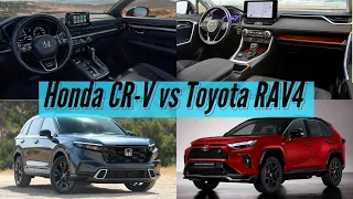 2024 Honda CR-V Hybrid vs 2024 Toyota RAV4 Hybrid Compared | CR-V or RAV4?! | SUV Battles!