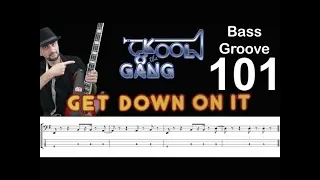 GET DOWN ON IT (Kool & The Gang) How to Play Bass Groove Cover with Score & Tab Lesson