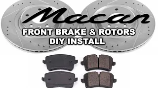 How to change Porsche Macan Front Brake Pads and Rotor Replacement DIY