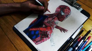 Drawing Spider-Man - Time-lapse/como dibujar a Spider-Man