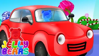 Daddy's Red Car | Nursery Rhymes and Baby Songs | Cars Song | Kids Songs with Jelly Bears