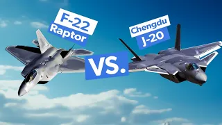 Chengdu j20 Dragon vs F22 Raptor Fighter Jets Comparison