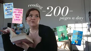 trying to read 200 pages a day || reading vlog