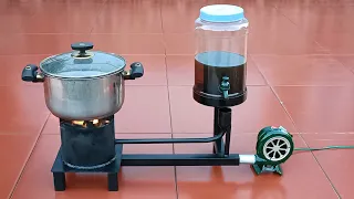 How to make a stove that burns used waste oil effectively replacing gas