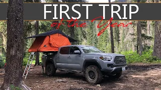 FIRST CAMPING TRIP OF THE YEAR || Overlanding in Washington || Toyota Tacoma TRD Off Road