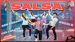 Pierde PESO BAILANDO SALSA Cha cha cha - Bugalu - Son Cubano 🔥 Dance Workout🔥 Cardio QUEMA GRASA