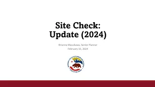 Site Check: Update (2024)