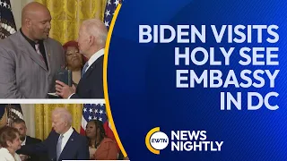 Biden Visits Holy See Embassy in DC to offer Condolences for Pope Benedict | EWTN News Nightly