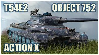 Object 752, T54E2 & Action X • WoT Blitz Gameplay