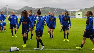 Entrenamiento  de la Real Sociedad Femenino a Puerta Abierta