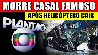 M0RRE CASAL FAMOSO, após HELICÓPTERO CAlR durante viagem de LUA DE MEL