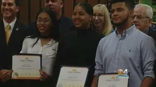 Students Recognized By Coral Springs City Commission For Reporting Teen With Gun