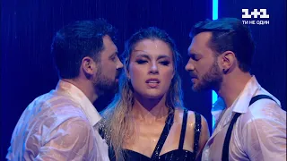 Olha Kharlan, Dmytro Dikusar and Maks Chmerkovskyi – Argentine tango – Dancing with the Stars