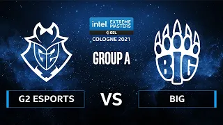 CS:GO - BIG vs. G2 Esports [Mirage] Map 2 - IEM Cologne 2021 - Group A