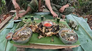 #638. Ngăn suối tát cá, bắt ếch, phiêu lưu trong rừng